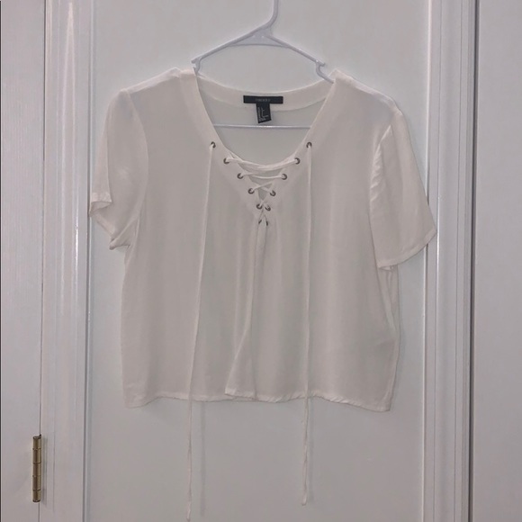 Forever 21 Tops - Forever 21 Lace Up Shirt (NEVER WORN)